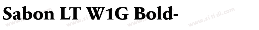 Sabon LT W1G Bold字体转换 Sabon LT W1G Bold字体转换